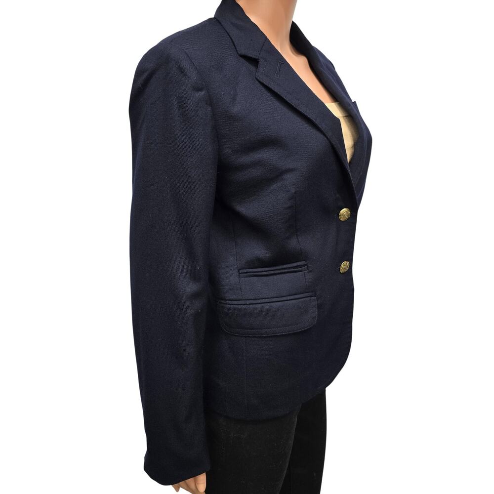 J. Crew Schoolboy Blazer Jacket Navy Women's Small Wool Blend Lined - Picture 7 of 12